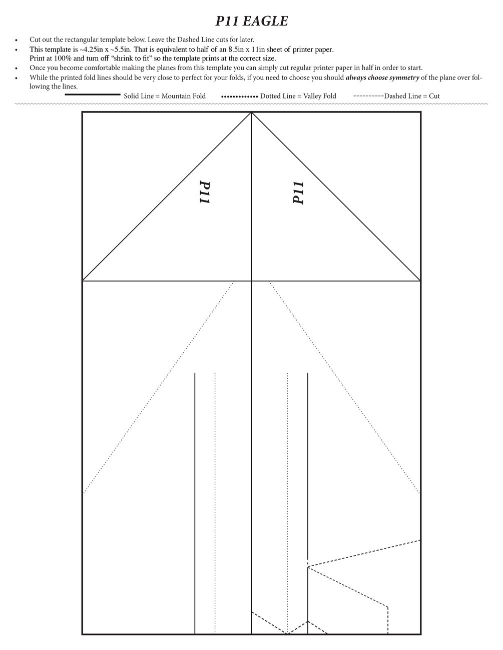 P11 Eagle construction template