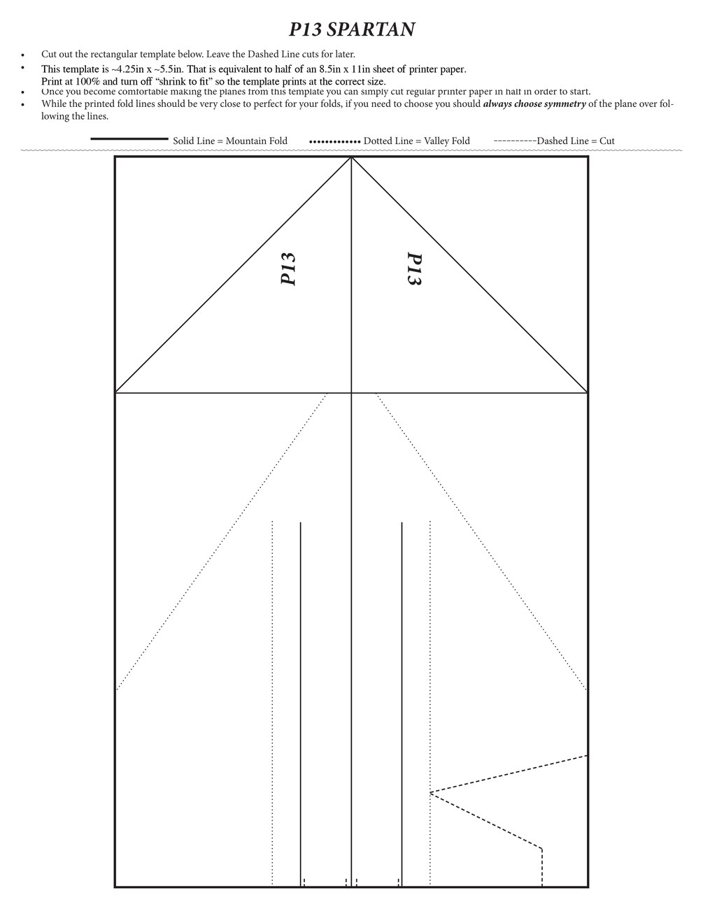 P13 Spartan construction template