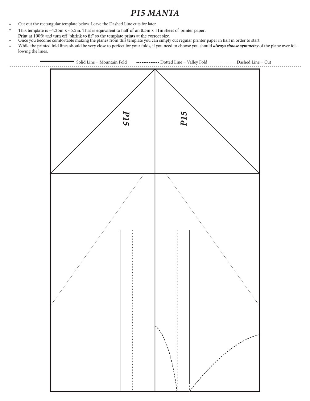 P15 Manta construction template