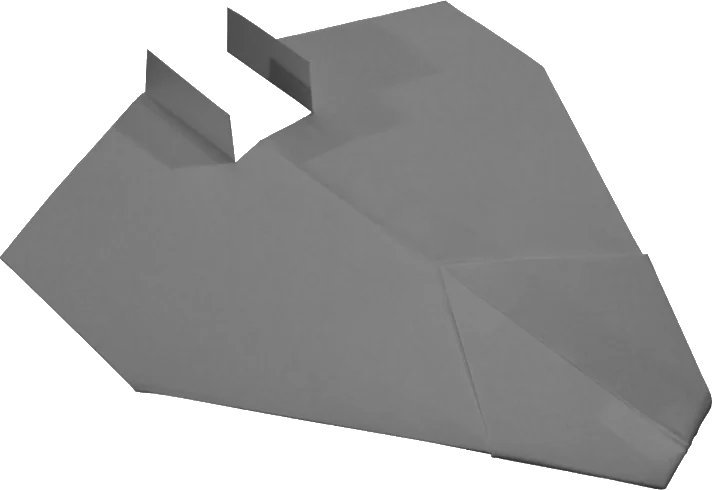 The folded P16 NASP paper airplane